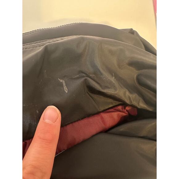 Vintage 90s Y2K Weather Vane Double-Breasted Short Trench Coat Size S Black - Picture 7 of 10